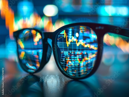 Analyzing Financial Trends: High-Resolution Stock Photos for Research and Analysis © kittipoj