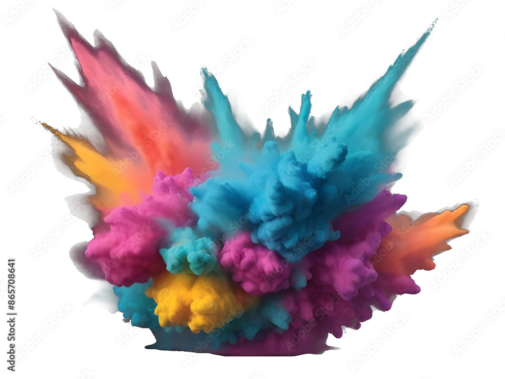 Fototapeta premium Color spreading in transparent background
