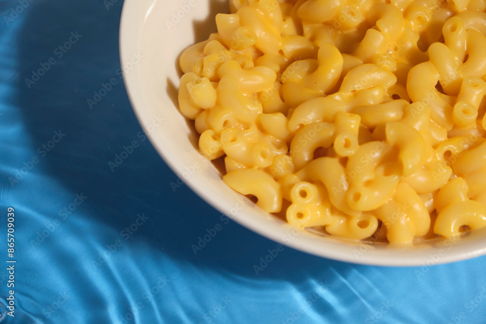macro shot of macaroni with cheese macro shot of macaroni with cheese