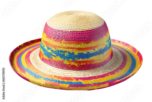 Colorful straw hat