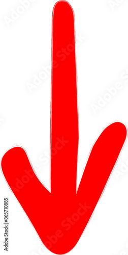 red down arrow photo