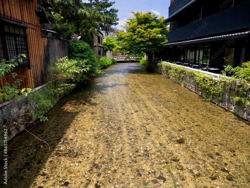 祇園白川 新門前橋付近 京都府 祇園白川 新門前橋付近 京都府