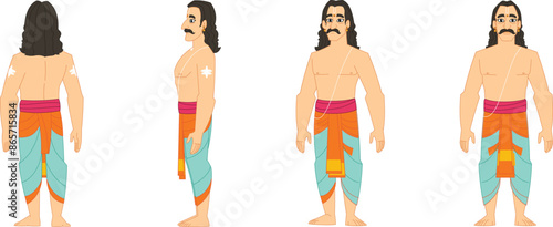 Hand drawn vector illustration of a slim female fashion model silhouette with brushes and artistic beauty theme