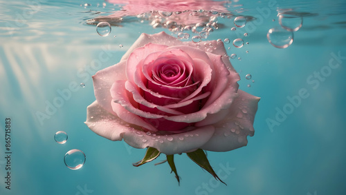Rose on water