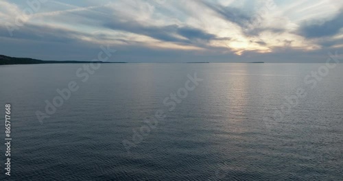 clouds over lake