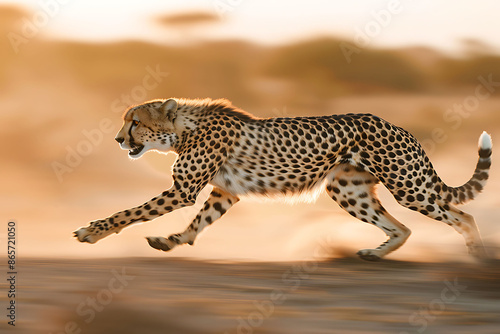  cheetah sprinting across plains showcasing the speed of nature and wildlife photo