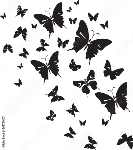 Photography butterfly on a white background
