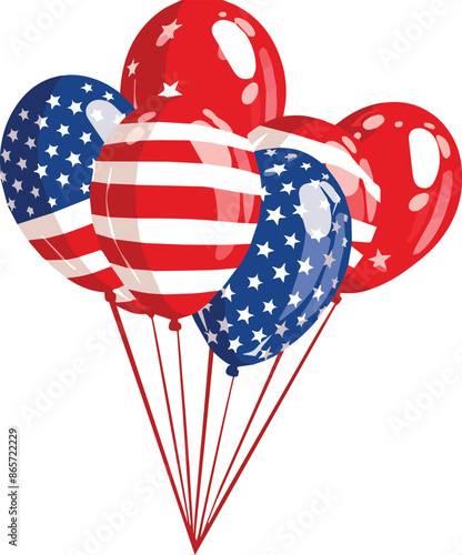 4th of July, USA Independence Day Celebration - Banner Illustration