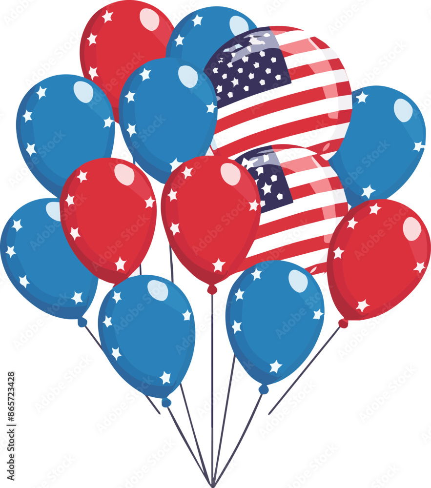 4th of July, USA Independence Day Celebration - Banner Illustration 4th of July, USA Independence Day Celebration - Banner Illustration