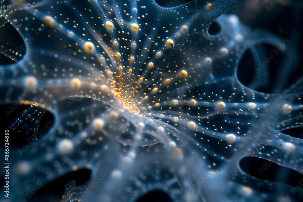 Icy water of Antarctic Peninsula mesmerizing beauty of glass sponge
