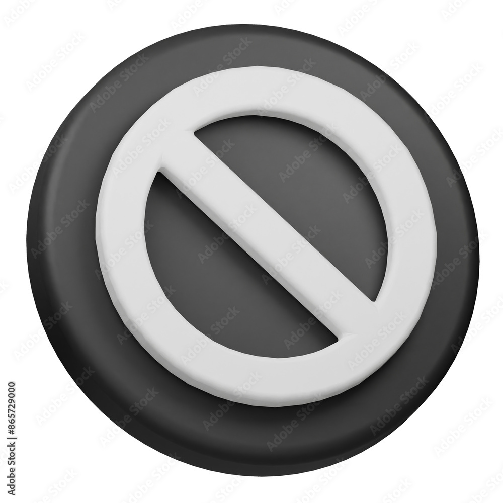none 3d icon isolated on the transparent background none 3d icon isolated on the transparent background