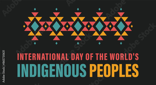 International day of the world Indigenous People  on August 9, Vector Template Design Illustration. Suitable for greeting card, poster and banner