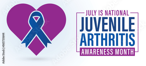 July is national Juvenile Arthritis Awareness Month  Poster, Card, Banner Design Highlighting Early Signs and Symptoms of juvenile arthritis