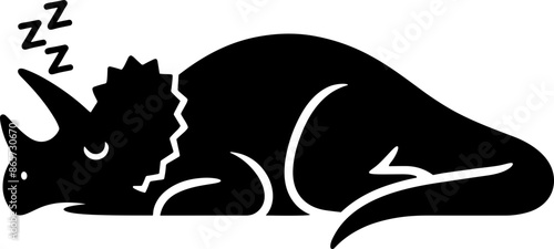 Sleeping Triceratops Dinosaur
