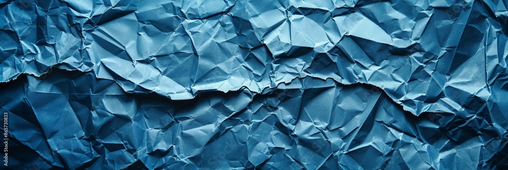 Banner of blue paper texture, the texture of blue paper is crumpled. Background for various purposes. Banner of blue paper texture, the texture of blue paper is crumpled. Background for various purposes.