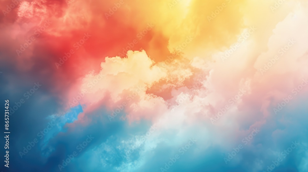 abstract degrade blur clouds red yellow blue background for illustration abstract degrade blur clouds red yellow blue background for illustration
