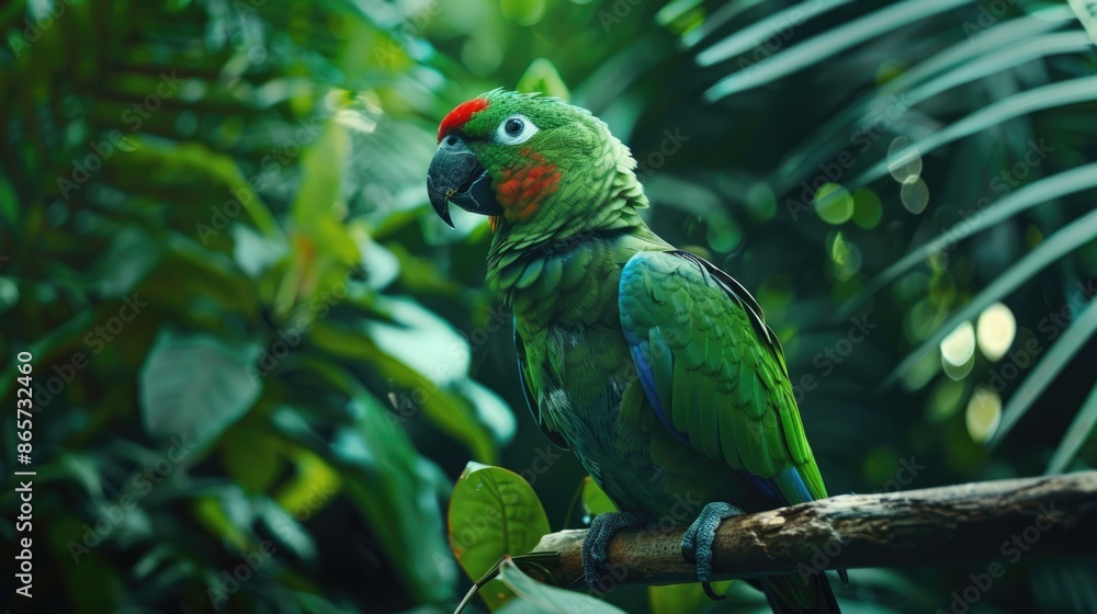 Colorful blue naped parrot native to Philippines.