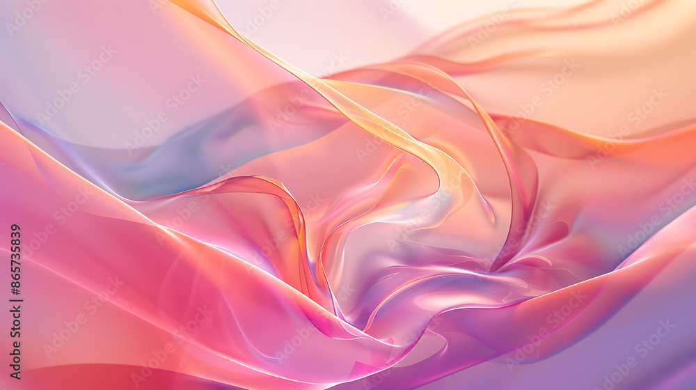 Obraz premium Colorful Abstract Fluid Motion in Soft Pastel Tones