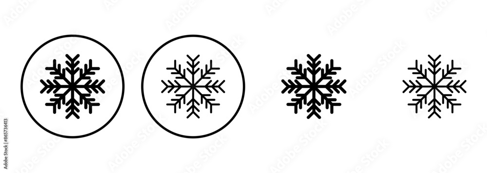 Snow icon set. snowflake icon vector