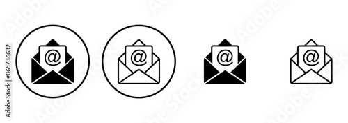 Mail icon set. email icon vector. E-mail icon. Envelope illustration