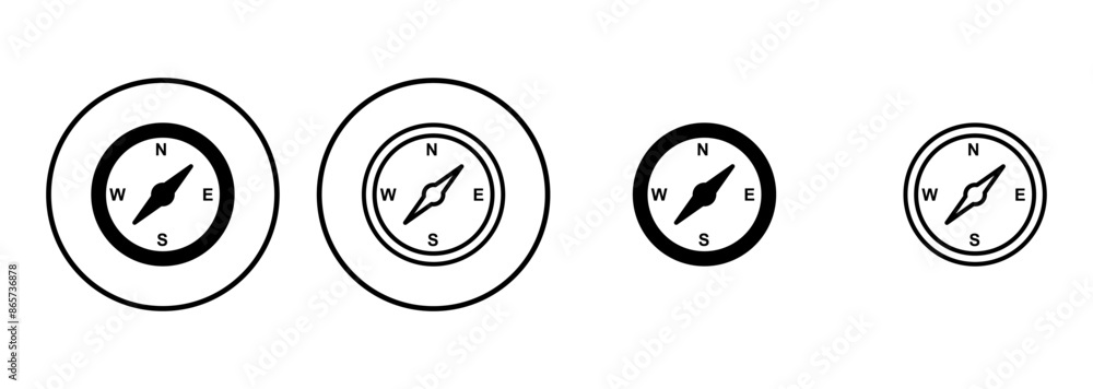 Compass icon set. arrow compass icon vector Compass icon set. arrow compass icon vector