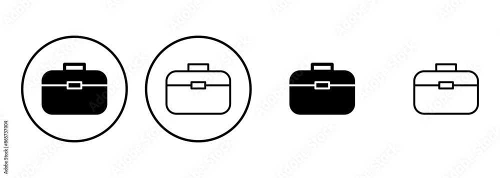 Briefcase icon set. suitcase icon. luggage symbol. Briefcase icon set. suitcase icon. luggage symbol.