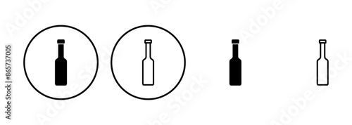Bottle icon set. bottle vector icon