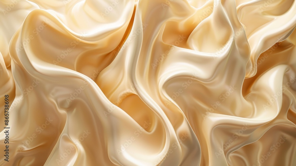 Luxurious Beige Satin Fabric - Generative AI Luxurious Beige Satin Fabric - Generative AI