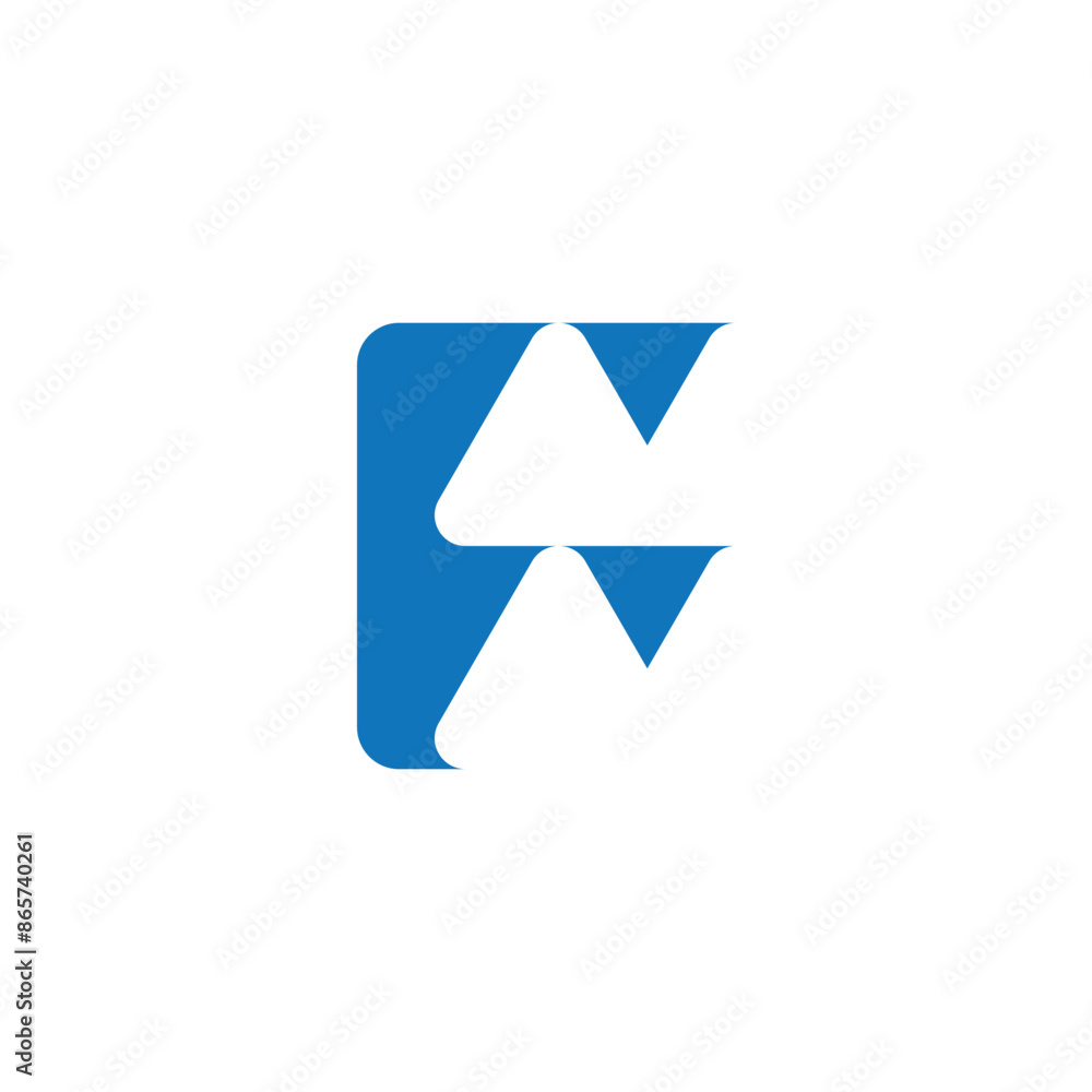 letter mm abstract square negative space simple logo vector letter mm abstract square negative space simple logo vector