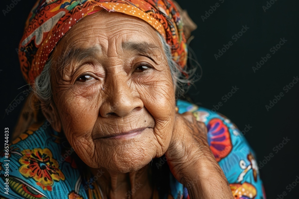 Cute ethnic senior woman portrait Cute ethnic senior woman portrait