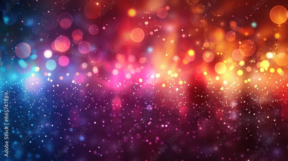 A magical abstract composition showcasing bokeh light effects with gradient hues like pink, orange, and blue, creating a festive and enchanting atmosphere, ideal for visual projects. A magical abstract composition showcasing bokeh light effects with gradient hues like pink, orange, and blue, creating a festive and enchanting atmosphere, ideal for visual projects.