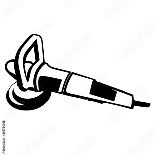 Detailing Polisher Outline Silhouette Tool Logo Design Illustration Clip Art Orbital Buffer Tool