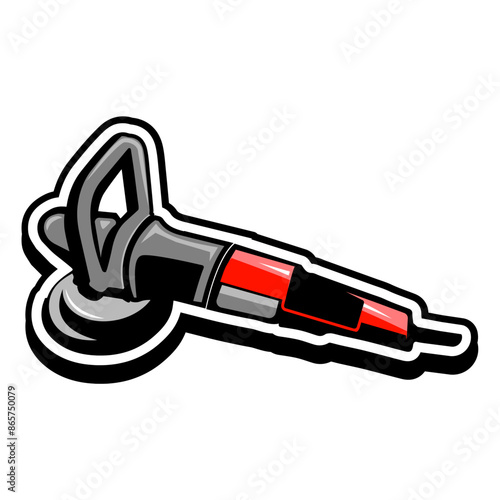 Detailing Polisher Tool Logo Design Illustration Clip Art Orbital Buffer Tool