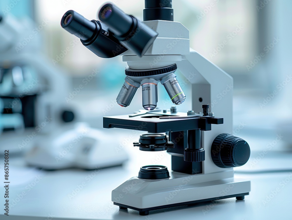 A hightech lab where scientists use microscopes to manipulate matter at the atomic level, crafting nanoscale devices with precision A hightech lab where scientists use microscopes to manipulate matter at the atomic level, crafting nanoscale devices with precision