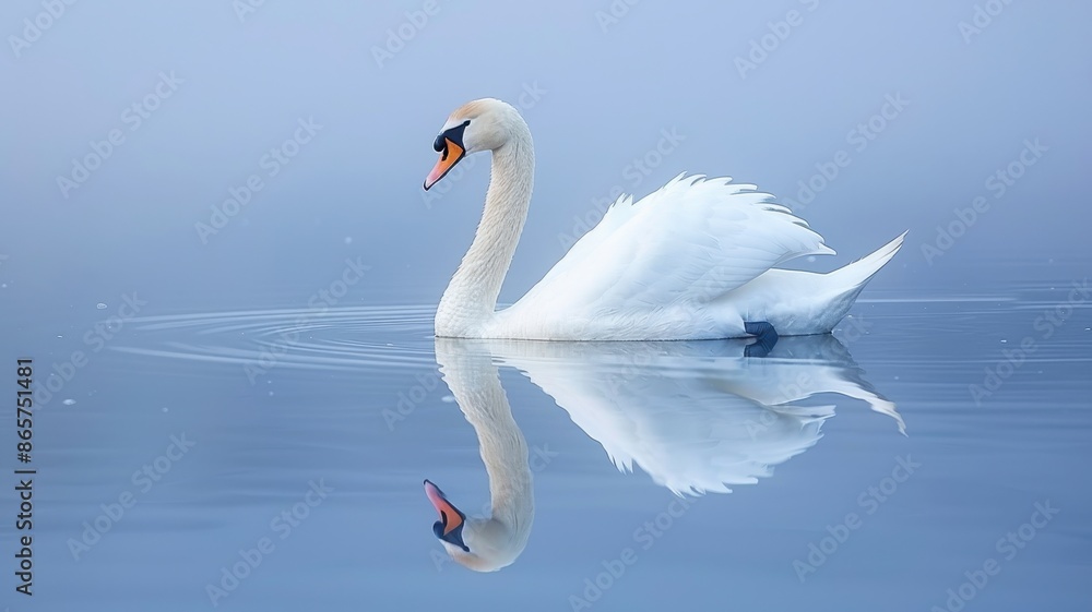 A crystalclear lake reflecting the moonlight, with a fairy tale swan gliding gracefully across the water, casting shimmering reflections A crystalclear lake reflecting the moonlight, with a fairy tale swan gliding gracefully across the water, casting shimmering reflections