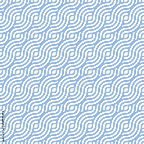 Seamless wave instant noodles pattern. Abstract geometric vector background for backdrop, wallpaper, fabric, interior design, craft and others, vector illustration, Asian culture, common geometric