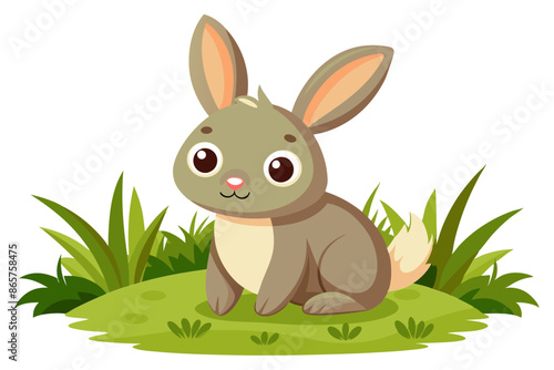 funny cartoon rabbit vector illustration