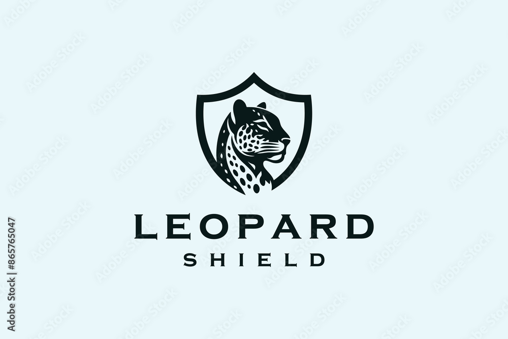 concept logo design leopard shield silhouette premium vector template concept logo design leopard shield silhouette premium vector template