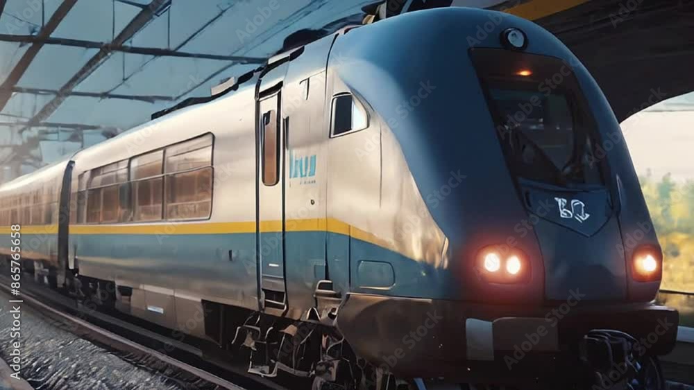 train on the railway station.Seamless 4k time lapse virtual video animation background train on the railway station.Seamless 4k time lapse virtual video animation background