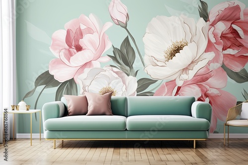 Whether used as a striking focal point in a modern interior or as a source of inspiration in a creative workspace, this wallpaper promises to elevate any environment with its unique blend of sophistic photo