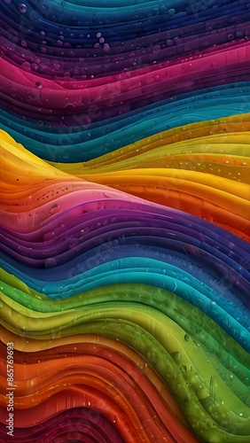 Organic abstract panorama wallpaper background Ai Generated