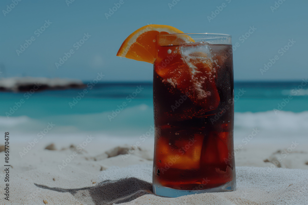 rum and coke drink cocktail on the beach rum and coke drink cocktail on the beach