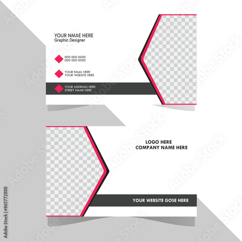 20 Business Card Layout  Black  White   Creative and Clean Business Card Template Modern Creative Individual Business Card Layout Vector Business Card Layout  Black  White   Creative  photo