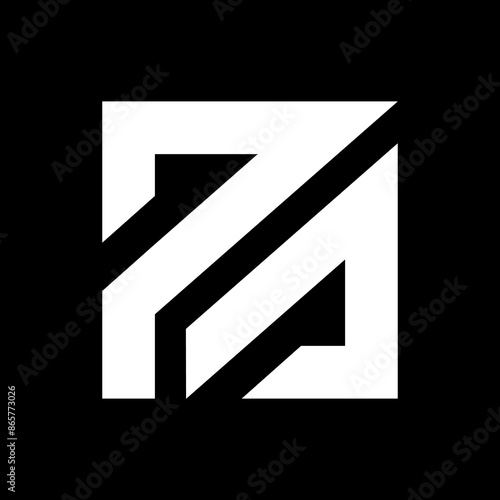 initial PA logo on a black and white background