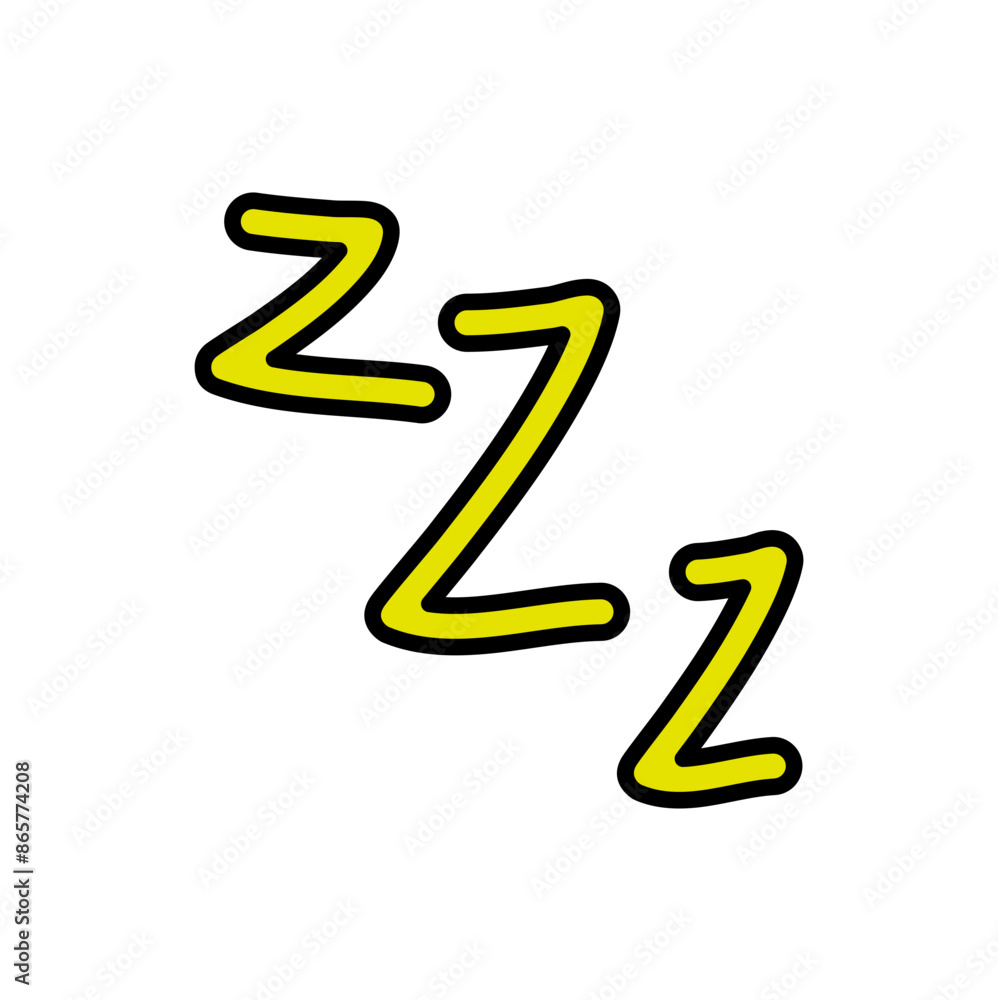 Doodle zzz. sleeping, snoring. Hand drawn vector illustration. Doodle zzz. sleeping, snoring. Hand drawn vector illustration.