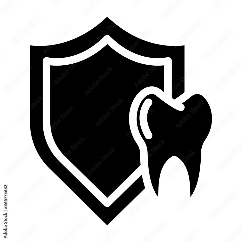 protection of healthy teeth with braces and shield icon symbol for dental care. protection of healthy teeth with braces and shield icon symbol for dental care.