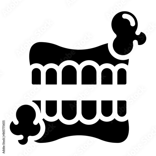 denture dental care icon vector. 