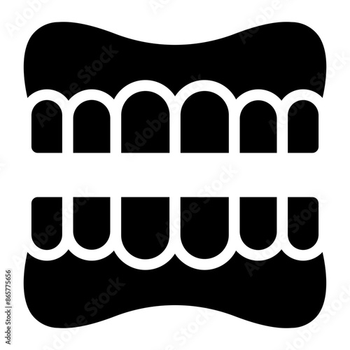 denture dental care icon vector. 
