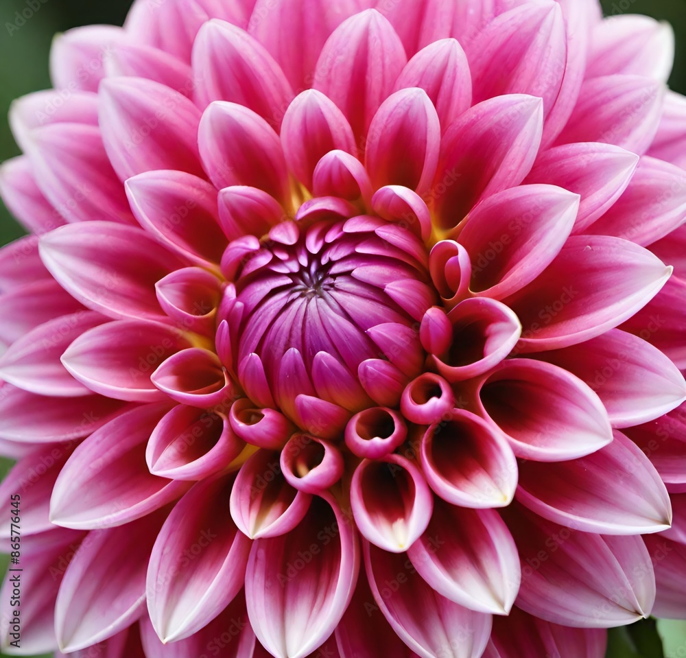 Fototapeta premium pink dahlia flower, nature, plant, blossom, beauty, petal, garden, bloom, chrysanthemum, floral, white, summer, macro