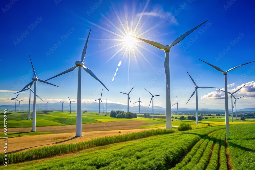 This-image-shows-a-wind-farm-that-produces-renewab This-image-shows-a-wind-farm-that-produces-renewab